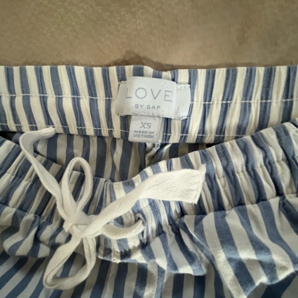 Women's Gap Blue & White Stripe Poplin Pajama Pants, Size XS - Picture 6 of 7